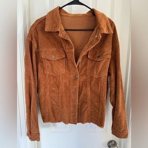 Corduroy distressed jacket